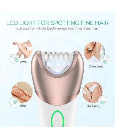 VOYOR Cordless Epilator for Women | 3-in-1 Hair Removal Device with Lady Shaver & Foot File | 30 Tweezers | Rechargeable | Champagne Gold - BM300 - Buy Online on GoSupps.com