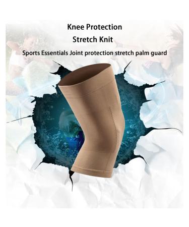 Level 2 Compression Medical Knee Pads with Patella Gel Support - Joint Pain Relief Sleeves for Working Out - Large 1 Pair Beige - International Shipping Available - Buy Online on GoSupps.com