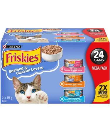 Purina Friskies Seafood & Chicken Lovers Wet Cat Food Variety Pack (45078) + Purina Friskies Gravy Pleasures Variety Pack Seafood & Chicken + Purina Gravy Pleasures - Buy Online on GoSupps.com