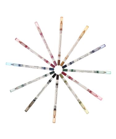 FRCOLOR 12 Eyeliner Pencil Glitter Eyeliner Eye Liner Sharpeners Cosmetic Pencils Set Makeup Pen Water Proof 1 count (Pack of 1) As Shown