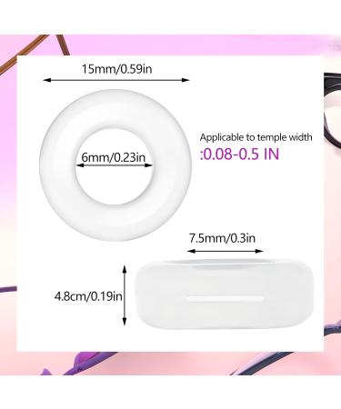 10 Pairs Anti-Slip Silicone Ear Hooks for Glasses | Transparent Round Ear Pads for Sports & Reading Glasses - Buy Online on GoSupps.com