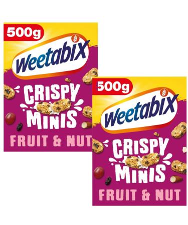 Breakfast Cereal Bundle with Weetabix Crispy Minis Fruit & Nut 500g (2 Pack)