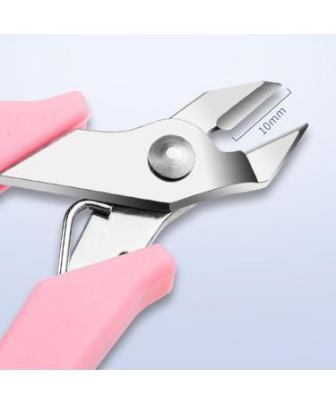 FEIlei Rhinestone Remover Nail Art Clipper Nail Art Tool Stainless Nail Cutter Scissors Pink - Buy Online on GoSupps.com