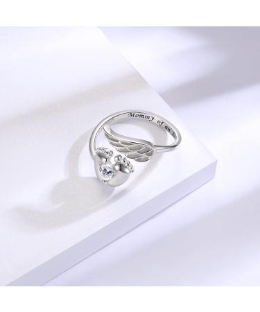APOTIE Sterling Silver Miscarriage Ring - Infant Loss Jewelry for Women | Memorial Pregnancy Rings with Cubic Zirconia - Buy Online on GoSupps.com