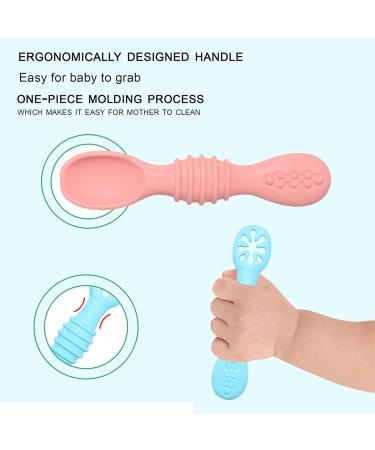 4 Pieces Baby Spoons Set - Silicone Learning Spoon for Babies 4+ Months | Feeding Starter Tools in 4 Colors - Buy Online on GoSupps.com