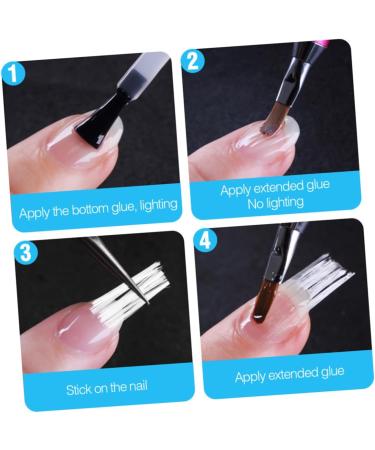 FRCOLOR Set of 3 Manicure Fibre Acrylic Nails Silk Fibres Manicure Tools Gel Kit for Nails Manicure Kits Nail Extension White - Buy Online on GoSupps.com