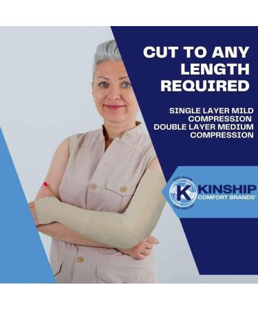 Kinship Comfort Brands KinGrip Tubular Elastic Support Bandage - Size F 4 x 10 MTR | Latex-Free Wound Care for Edema & Lymphedema Support | Made in USA - Buy Online on GoSupps.com