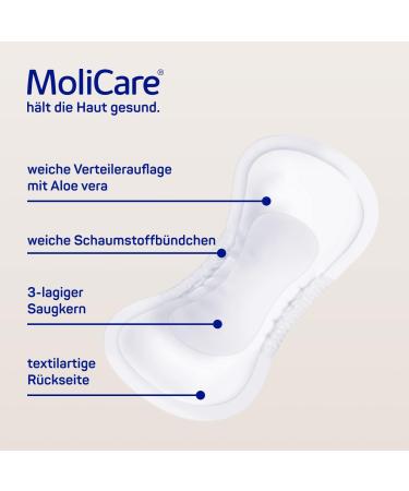 MoliCare Premium Lady Pads - Incontinence Pads for Women with Bladder Weakness | Aloe Vera 3 Drops | 168 Pieces - International Shipping - Buy Online on GoSupps.com