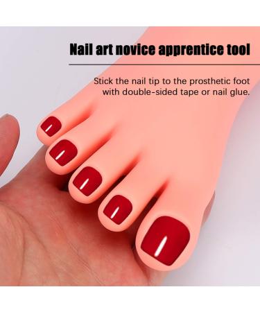 Lurrose 2 PCS Plastic Foot Model Tools for Nail Art Practice - Soft Prosthetic Manicure Training Tool (Right) - Buy Online on GoSupps.com