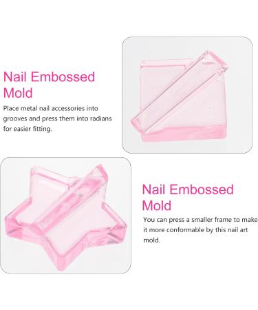 Minkissy 3D Nail Art Mold - DIY Carving Template for Professional Salon Manicure (Pink) - International Shipping Available - Buy Online on GoSupps.com