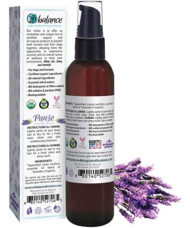Pause-Organic Hair & Fur Leave-in Conditioner 4 oz | Nourishing Pet Care | International Shipping Available - Buy Online on GoSupps.com