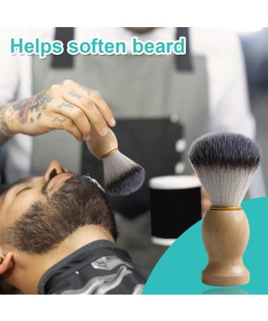 NHPY Men's Razor Brush - Premium Wooden Shaving Brush for Beard & Facial Hair Cleaning | Perfect for Smooth Shaving & Soap Foaming - Buy Online on GoSupps.com