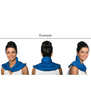 Buy Gentian Blue Neck Horns with Stand-Up Collar | Organic Fabric Cherry Core Warming Pillow - Comfortable Neck Warmer - Buy Online on GoSupps.com
