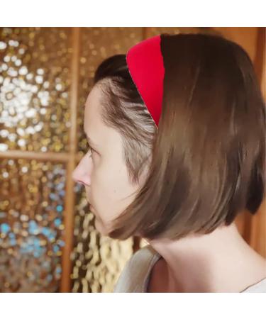 Hfpengzan 2 Pack Satin Headbands - Red & Black Non Slip Fashion Headbands for Women & Girls - Buy Online on GoSupps.com