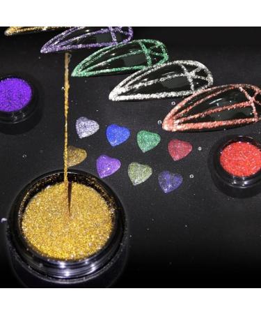 6 Colors Optional Reflective Nail Art Design Glitter Nail Gel Wire Drawing Flower Line Gel Spider Gel Varnish DIY Manicure - (Color: A6) - Buy Online on GoSupps.com
