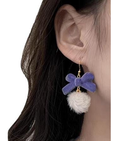 Feyley Exaggerated Bowknot Earrings | Chic Plush Ear Jewelry for New Year's & Birthday Gifts - Buy Online on GoSupps.com