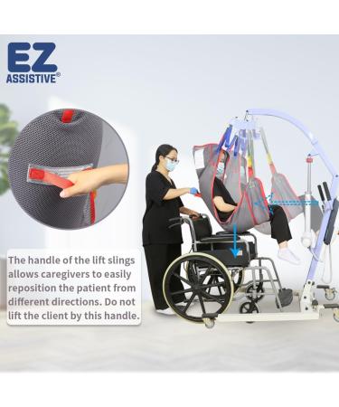 EZ Assistive Universal Full Body Hoyer Lift Sling Patient Lift Sling with Mesh Fabric for Transfer Aids Toileting sling 500lbs Weight Capacity (Medium 1pc) - Buy Online on GoSupps.com