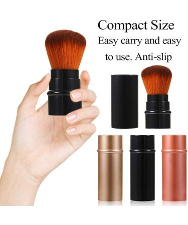 Vtrem 3PCS Kabuki Foundation Brush Retractable Red Black Brown Professional Travel Brushes Blush Foundation brush Makeup Brush Set Blush Brush Red/Black/Brown - Buy Online on GoSupps.com