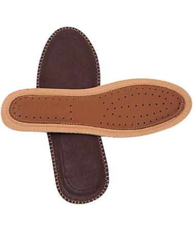 NOLITOY Men's Shock-Absorbing Insoles - Damping Shoe Pads for Plantar Charcoral - Comfortable Leather Insoles in Brown Size 2 - International Shipping Available - Buy Online on GoSupps.com