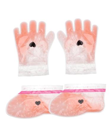 minkissy 2 Pairs Wax Gloves Hand Feet Wax Cover Wax Bath Hand Mitts Plastic Paraffin Socks Wax Treatment Hand Gloves Grooming Gloves Foot Care Supplies Liner Bag Keep Warm Pe Bag