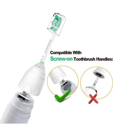 6-Pack Replacement Toothbrush Heads for Philips Sonicare E-Series - Compatible with Essence, Elite, Advance CleanCare Electric Toothbrushes | HX7022/66 | White - Buy Online on GoSupps.com