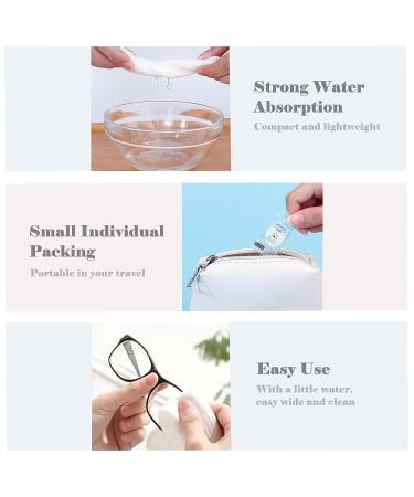 50 Pcs Portable Compressed Towel Tablets - Disposable Coin Tissues for Travel, Camping & Face Care - Buy Online on GoSupps.com