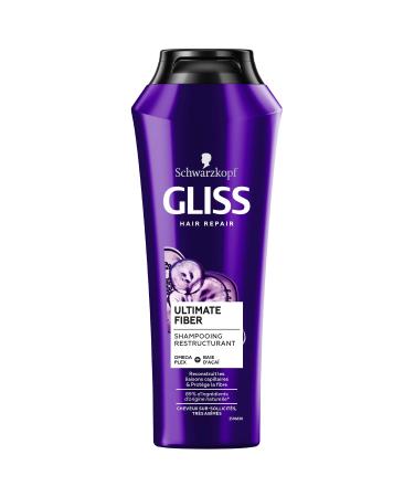 Schwarzkopf Schwarzkopf Gliss Ultimate Fiber Shampoo - Over-stressed/Heavily Damaged Hair - 89% Natural Ingredients - 250 ml Bottle
