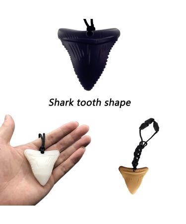 3-Piece Silicone Chewing Necklace Set for Kids - Safe & Sensory Bite Rings | Pearl White Black Khaki - Buy Online on GoSupps.com