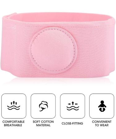 Baby Belly Button Band 2pcs - Pink Umbilical Hernia Belt for Children and Infants - Hernia Therapy and Treatment - Buy Online on GoSupps.com