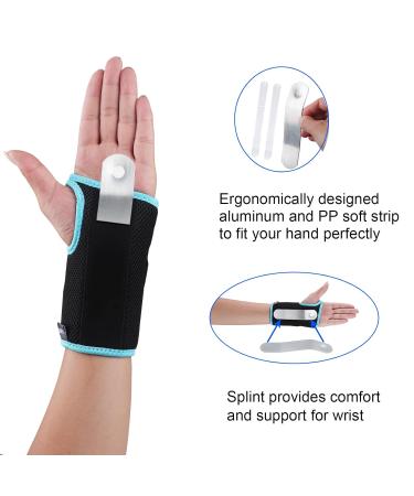 Adjustable Wrist Brace for Carpal Tunnel - Ergonomic Support for Arthritis Tendonitis & Injuries - Right/Left S/M Size - Buy Online on GoSupps.com