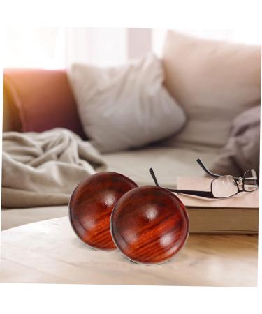 Fomiyes 2-St Manual Massage Balls | Chinese Carving Stress Relief & Hand Massage Toy | Wooden Decompression Gymnastics Ball for Relaxation - Buy Online on GoSupps.com