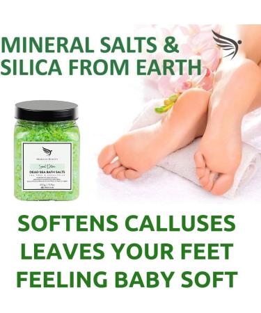Tea Tree Foot Spa Salts (450g) - Made in UK | Natural Dead Sea Salts for Women & Men - Aromatherapy Bath Soak - Buy Online on GoSupps.com