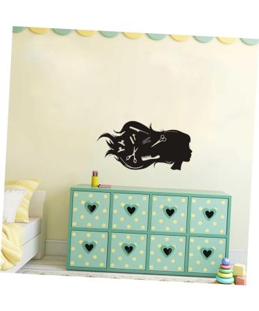 Gogogmee Self-Adhesive Wall Sticker Wall Sticker for Hair Salon Barber Shop Wall Decal Homedecor Wall Sticker for Salon Decoration for Home Hairdressing Wall Sticker Wall Decals - Buy Online on GoSupps.com
