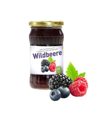 LCW - Fruit spread with fructose and sweeteners 340g glass wild berry
