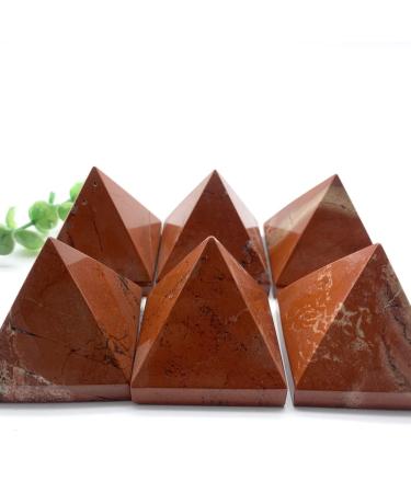 Crystal 30-40mm Natural Red Jasper Stone Quartz Crystal Pyramid Tower Home Ornaments Decoration Stones Can be Used for JZIGTDEM