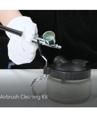 SAGUD Airbrush Cleaning Pot Kit with Strong Glass Bottles & Holder Station - Buy Online on GoSupps.com