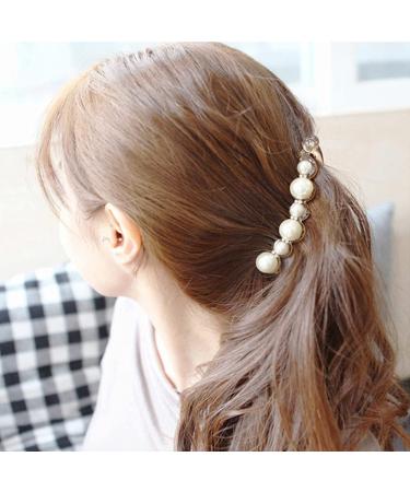 Elegant Pearl Hair Clips - 6-Piece Set of Stylish Hairpins for Women | Perfect for Parties & Fashion - Buy Online on GoSupps.com