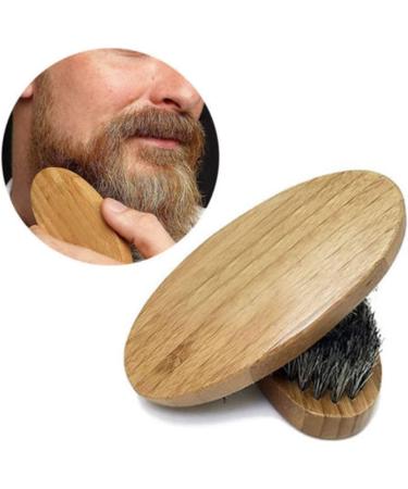 Home Shoes Brushes New Men Boar Hair Bristle Beard Mustache Brushs Military Hard Round Wood Handle Tool Bathroom Tool Brush Brown - Buy Online on GoSupps.com