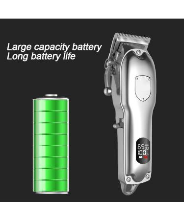 Professional Hair Clippers Kit with LCD Display - Rechargeable Stainless Steel Beard & Mustache Trimmer for Men | Grooming Salon Essentials - Buy Online on GoSupps.com