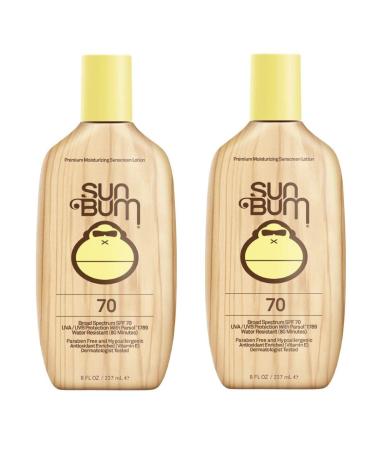 Sun Bum Original SPF 70 Sunscreen Lotion | Vegan and Reef Friendly (Octinoxate & Oxybenzone Free) Broad Spectrum Moisturizing UVA/UVB Sunscreen with Vitamin E | 8 oz (Pack of 2) - Buy Online on GoSupps.com