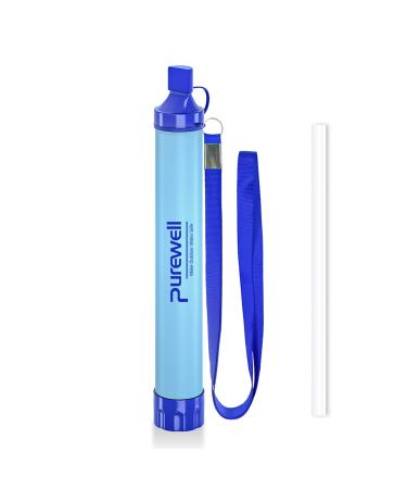 Purewell Outdoor Water Filter Personal Water Filtration Straw Emergency Survival Gear Water Purifier for Camping Hiking Climbing Backpacking 1