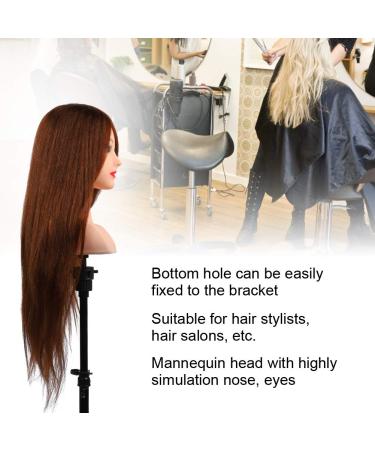 Shop Window Doll Head for Hairstyling Training - Dark Brown Hair Styling Training Head for Hairdressers - Buy Online on GoSupps.com