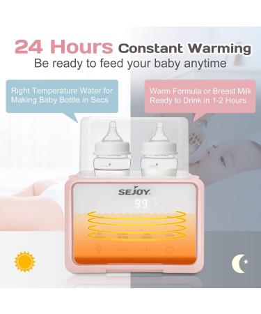 6-in-1 Baby Bottle Warmer in Pink | Breastmilk & Formula Milk Warmer | Baby Food Heating - Buy Online on GoSupps.com