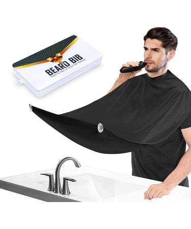 Beard Bib Beard Apron Beard Gather Shaving and Trimming Non-Stick Grooming Cloth with 2 Suction Cups Best Gifts for Men Valentine's Day Gift SIZE1