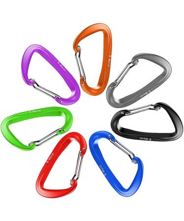 B-Mardi Lightweight Heavy Duty Locking Carabiner Clips - 12kN (2697 lbs) - Black+Orange - 4pcs - Buy Online on GoSupps.com