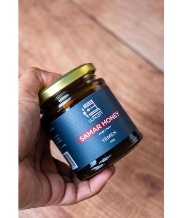 Honoor Yemeni Samar Honey | Natural Unfiltered Unheated Pure Honey 200 Grams | Unpasteurised Raw Honey Luxury Honey in a Glass Jar (1) - Buy Online on GoSupps.com