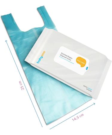 Scented Disposable Baby Diaper Nappy Bags | Hygienic Tie Handle Bags for Easy Disposal - Buy Online on GoSupps.com