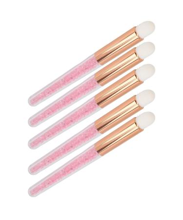 5pcs Pink Glitter Crystal Lip & Lash Brushes | Deep Cleansing & Makeup Tools for Perfect Finish - Buy Online on GoSupps.com