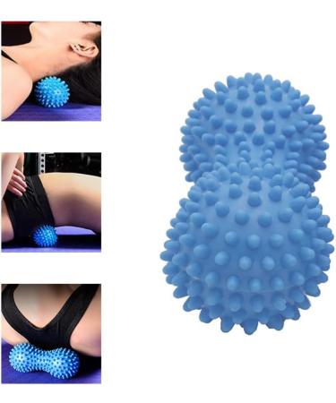 Stinge Peanut Shape Massage Ball - Spiky Hand & Foot Massage Device for Deep Muscle Relaxation - 2 Pieces Blue Roller - Buy Online on GoSupps.com