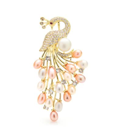 Pin Jewelry Gifts for Women Ladies Fashion Accessories Ladies Elegant Natural Peacock Brooch Wedding Party Brooch Peacock Shape Brooch Brooches & Pins